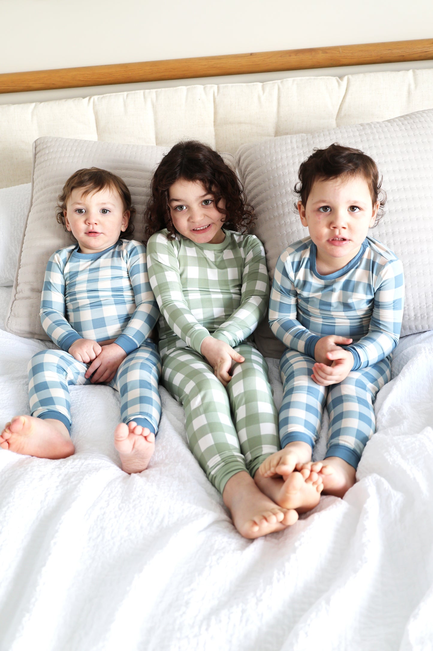 Blue Gingham Bamboo 2 Piece PJ