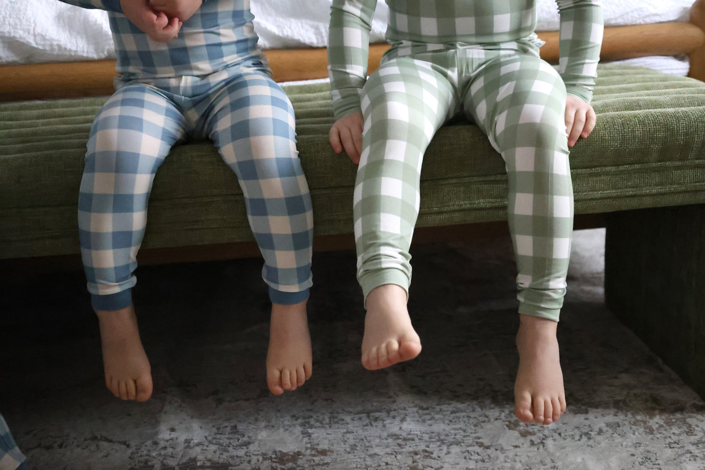 Blue Gingham Bamboo 2 Piece PJ