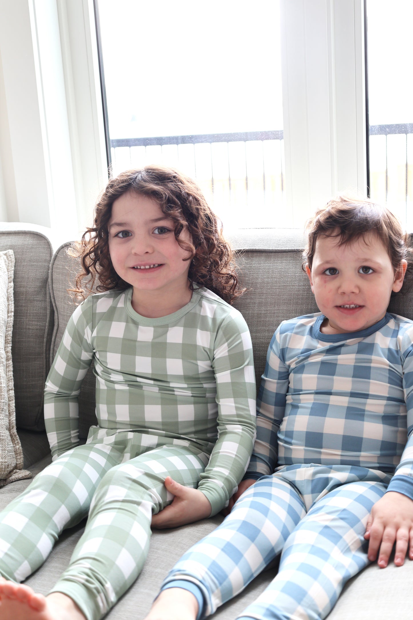 Blue Gingham Bamboo 2 Piece PJ