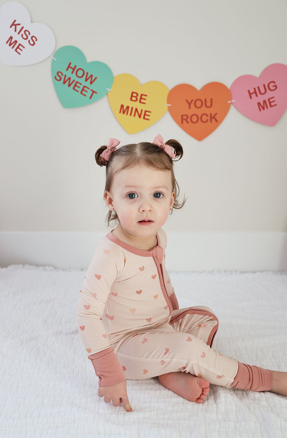 Rose Hearts Bamboo Romper