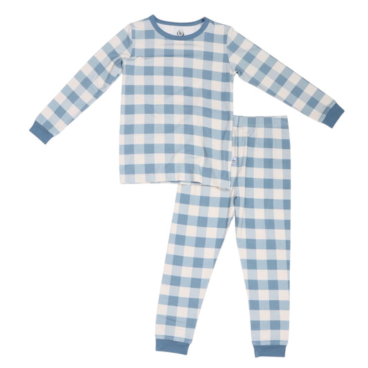 Blue Gingham Bamboo 2 Piece PJ